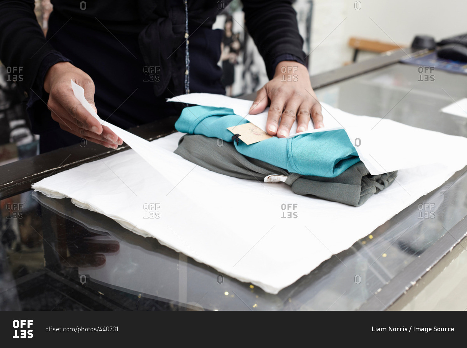 Wrapping clothes from the Offset Collection stock photo OFFSET
