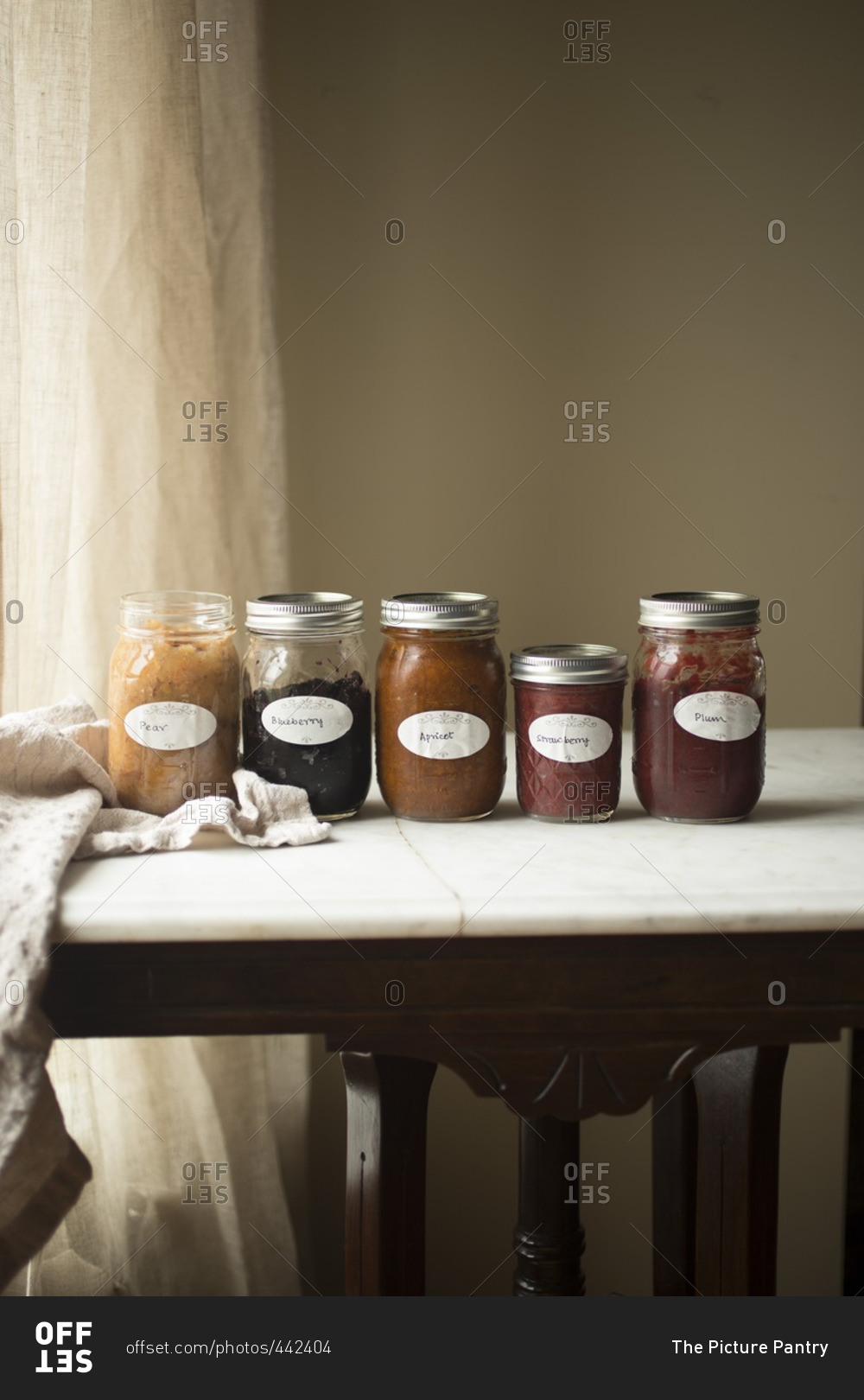 Home made Fruit Preserves in jars
