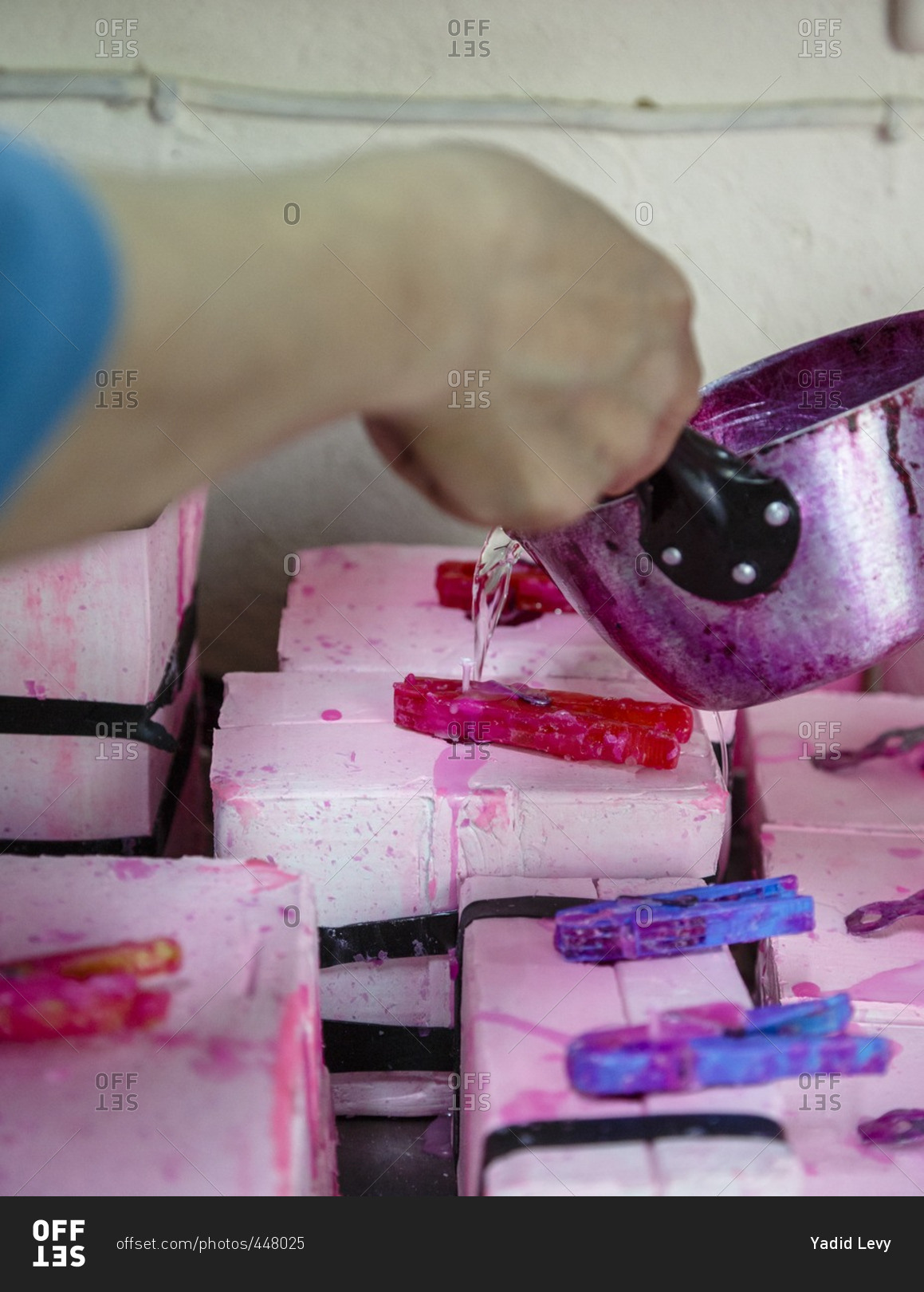 Production of Rose candles at the Venus Rose cosmetics, Agros, Cyprus