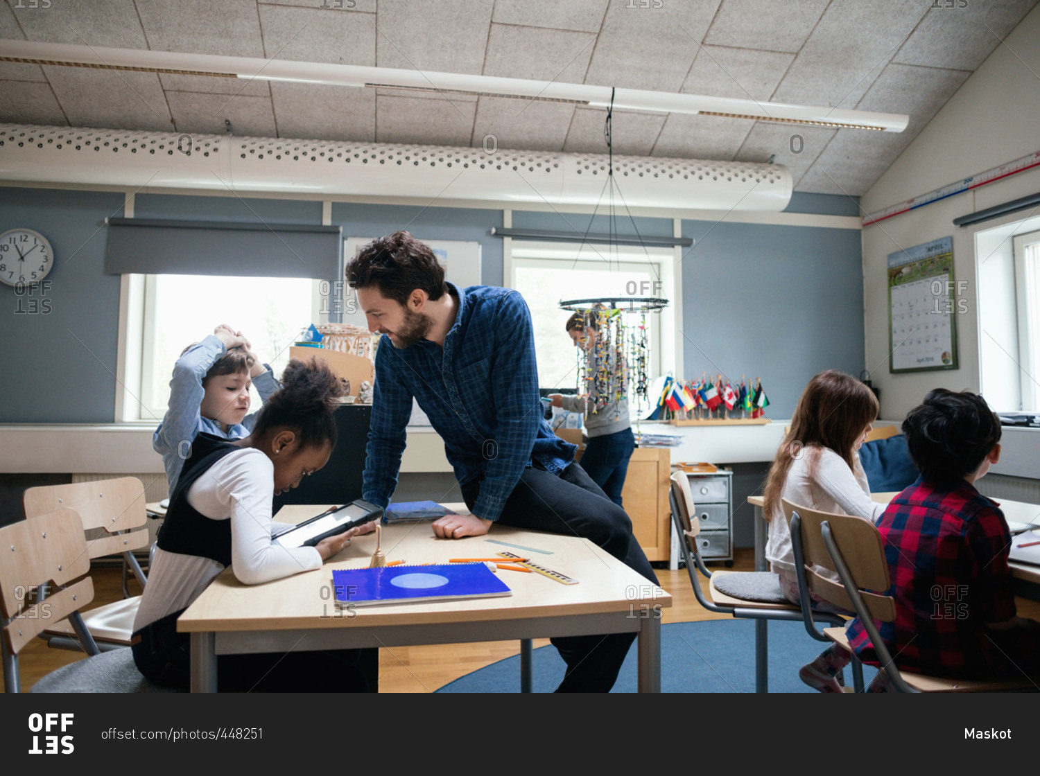 teacher and student desk