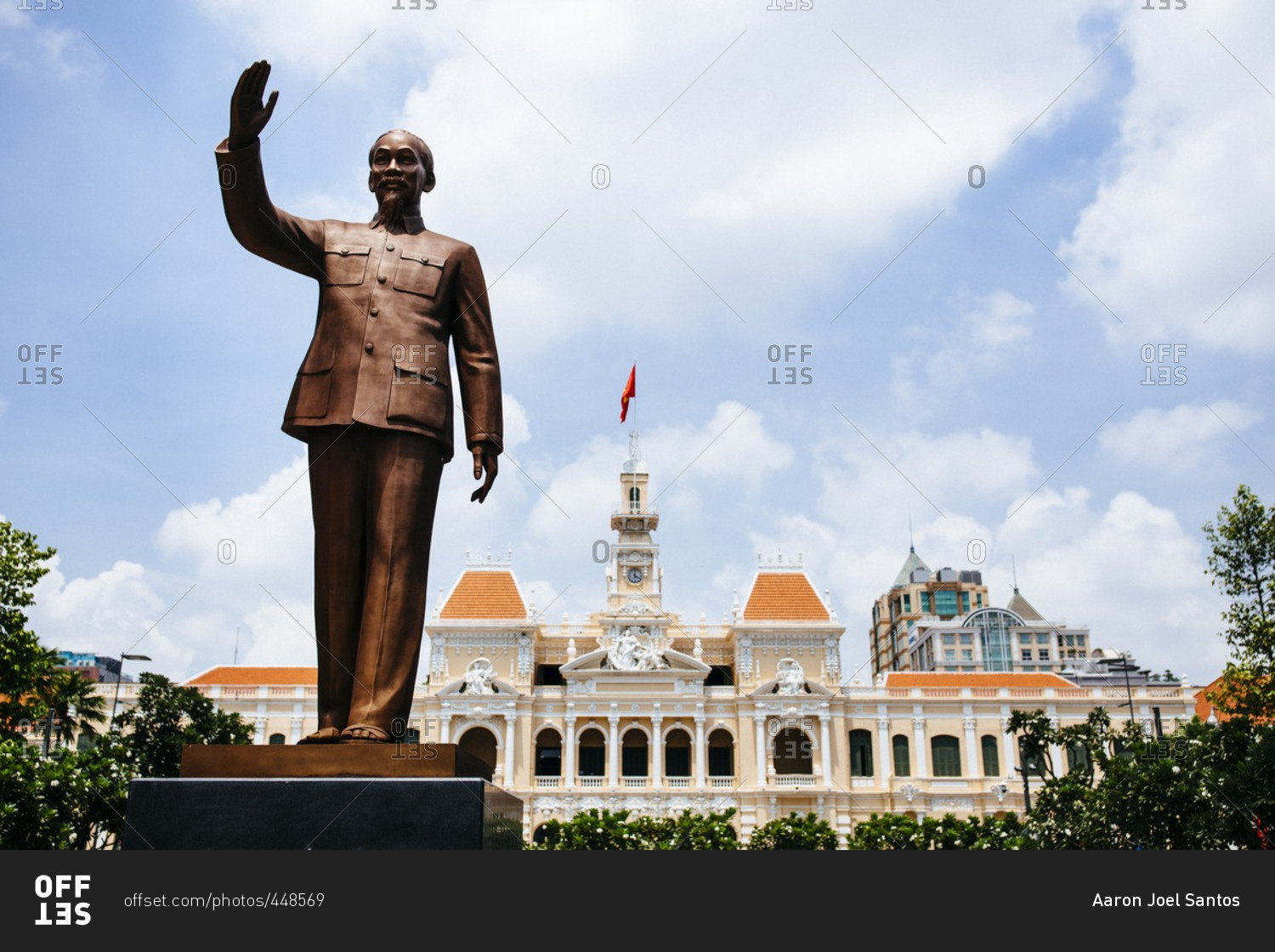 Ho Chi Minh City, Vietnam - September 21, 2016: Ho Chi Minh statue with ...