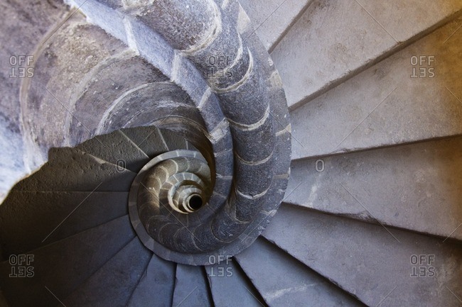 Stone spiral staircase