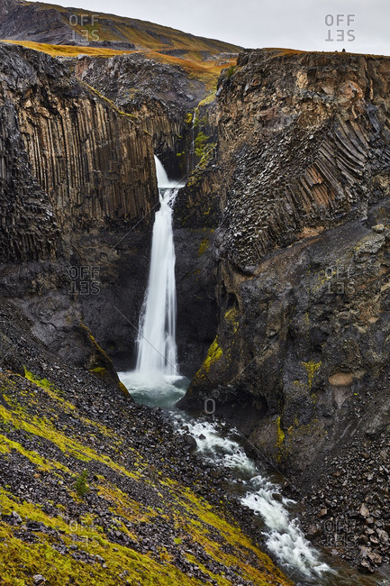 Litlandesfoss falls in rural Iceland