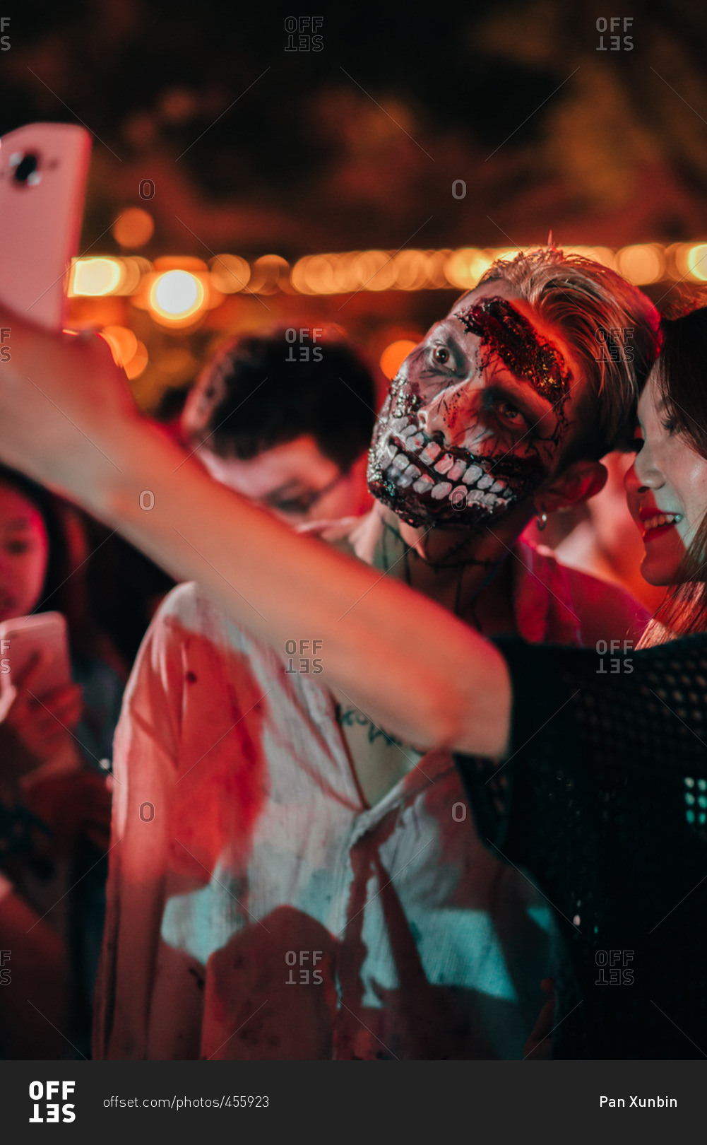 Guangzhou, China. October 30, 2016 Chinese people at Halloween party