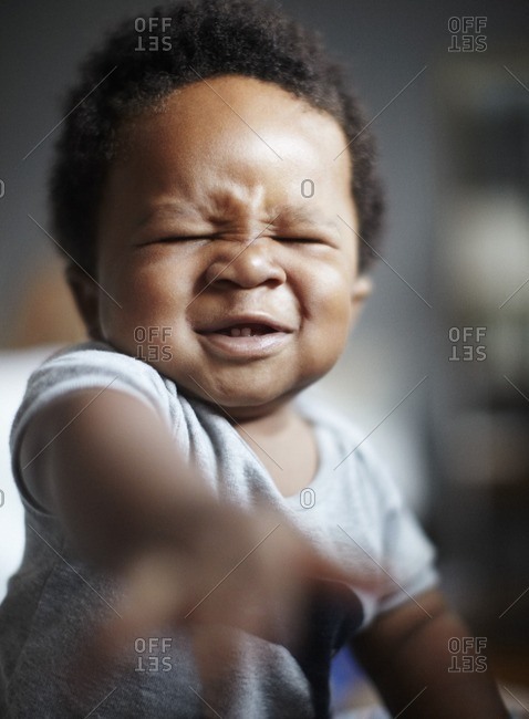 Grimacing African American baby - Offset