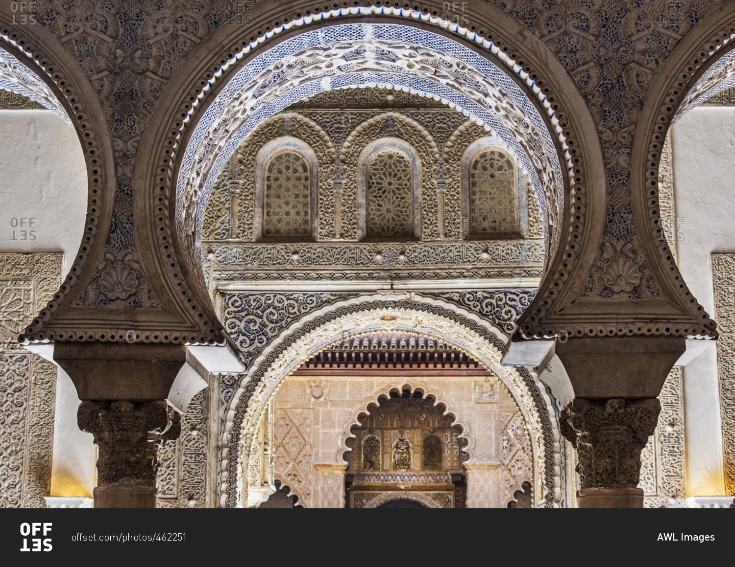 Moorish Architecture Inside The Alcazar, Seville, Andalusia, Spain ...