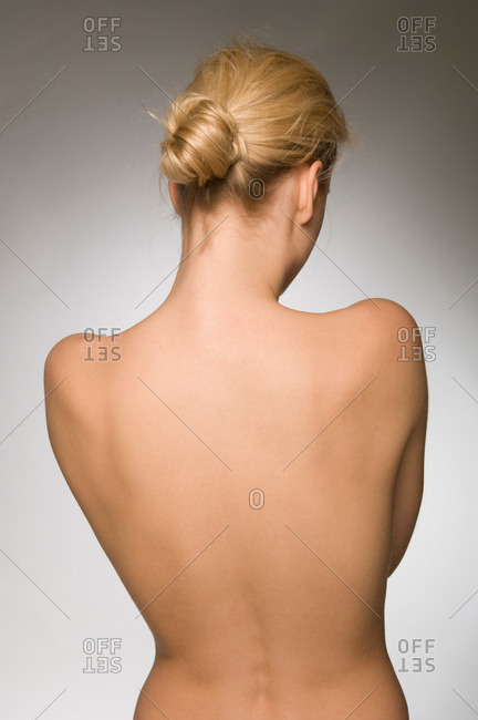 woman bare upper back