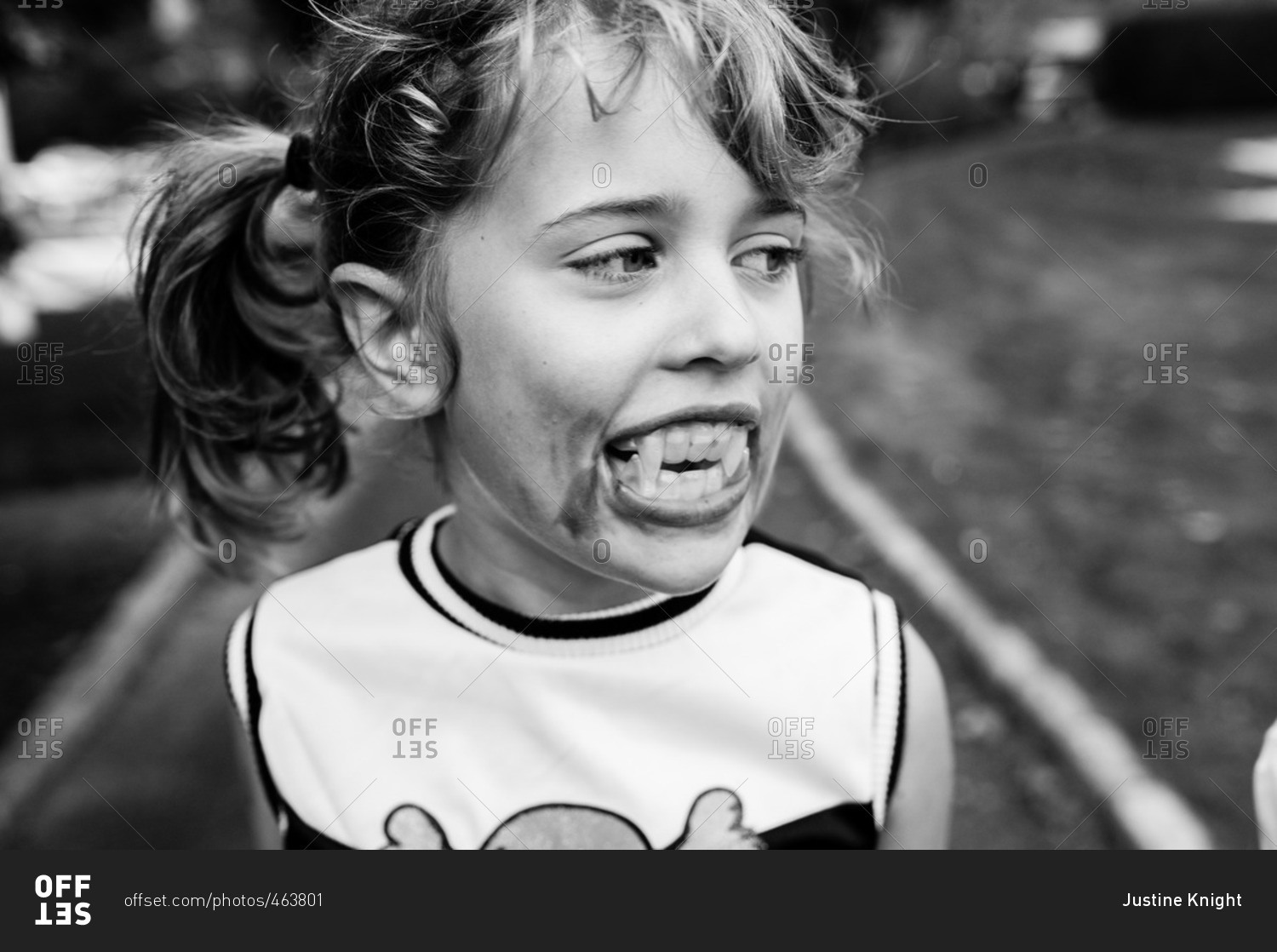A Child Wearing Fake Vampire Teeth High-Res Stock Photo - Getty Images
