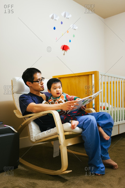 dad reading bedtime story