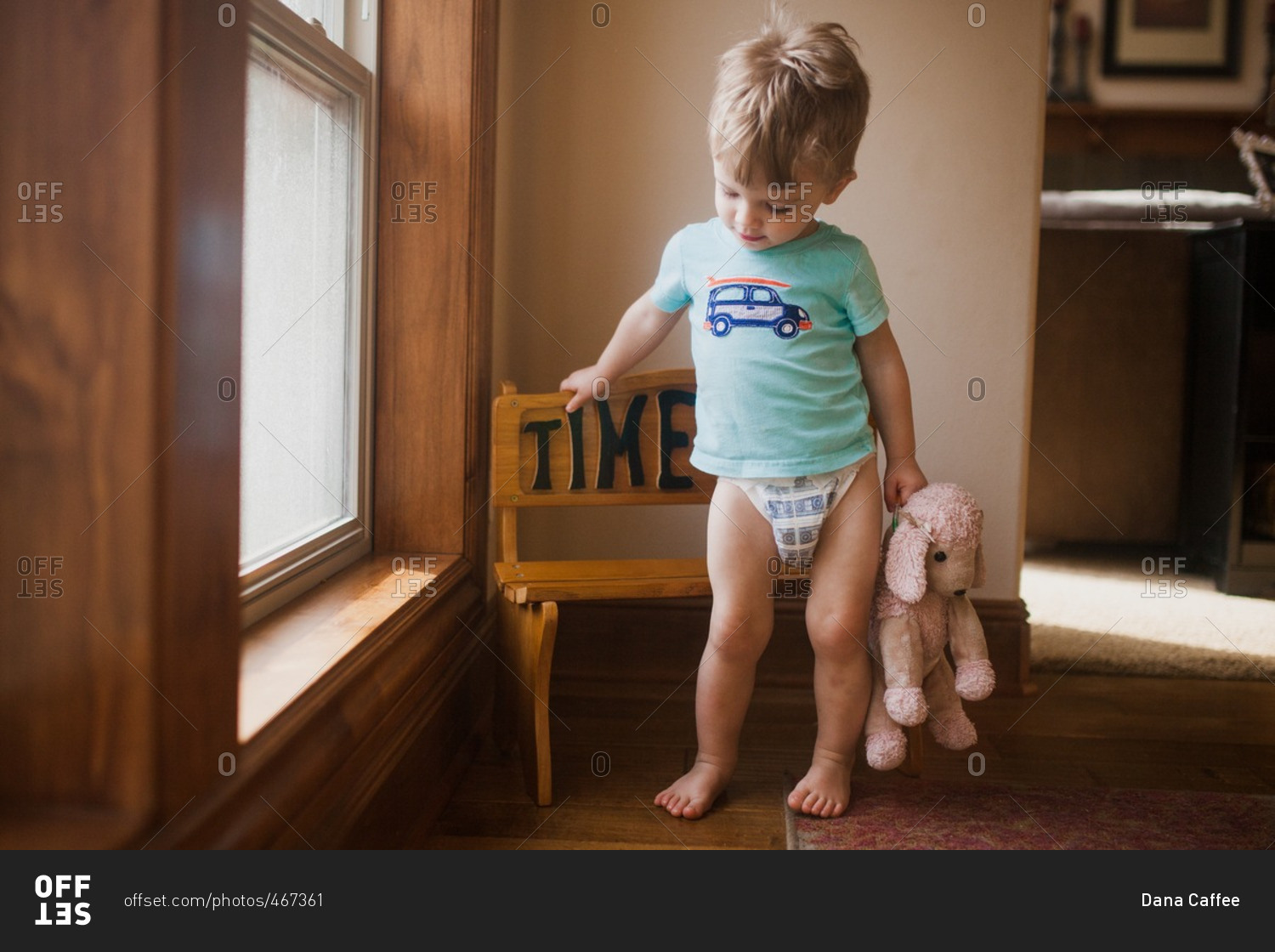 Lovely Little Boy Sitting On Potty At Home Stock Photo 