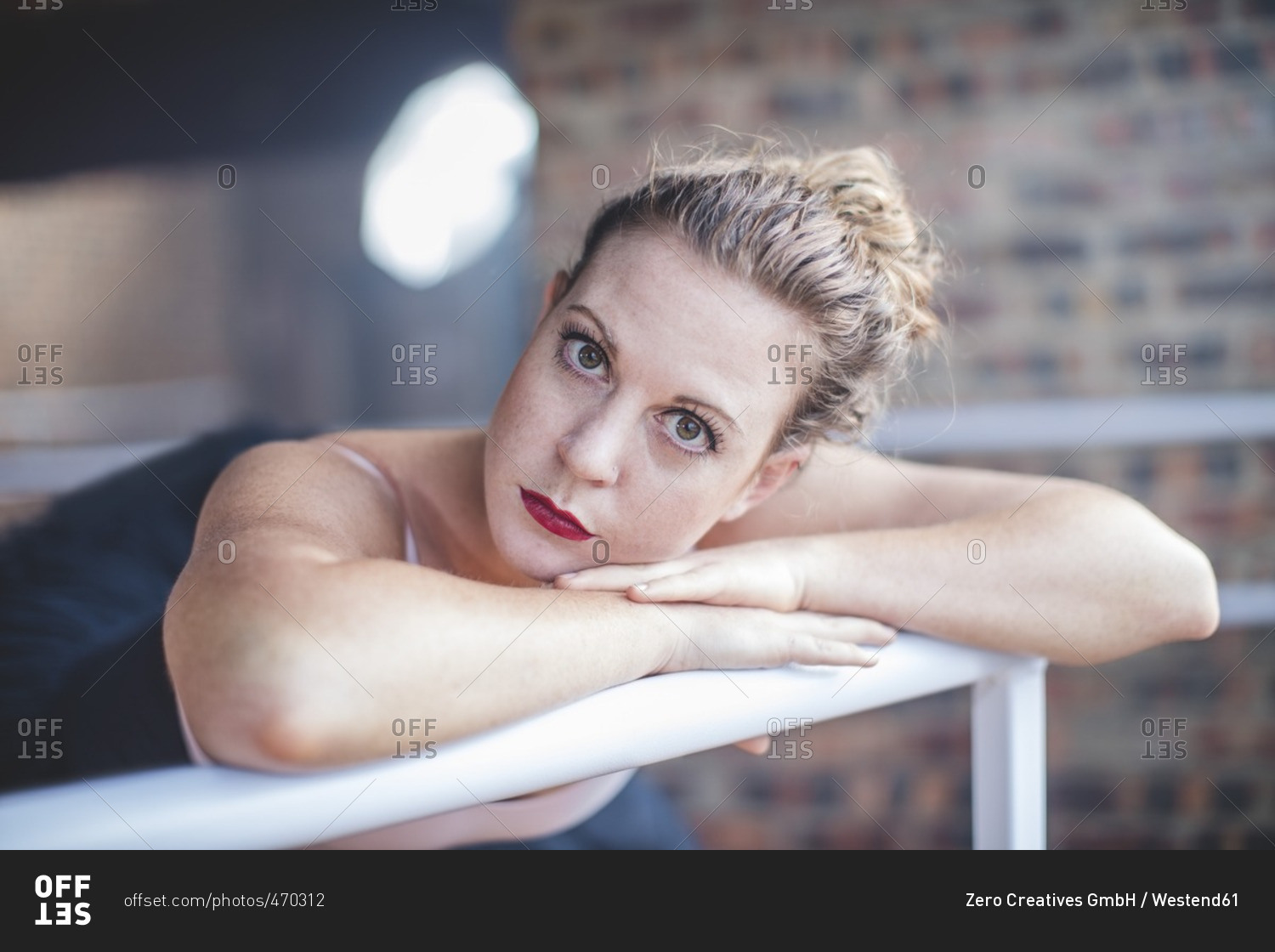 Portrait of ballet dancer at studio
