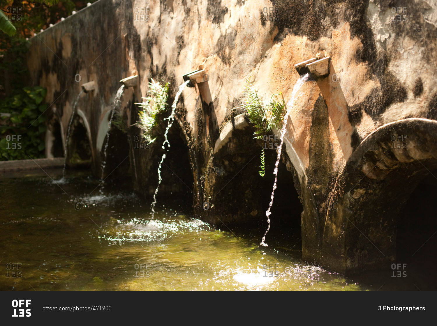 Old fountain at a hacienda in Yucatan, Mexico