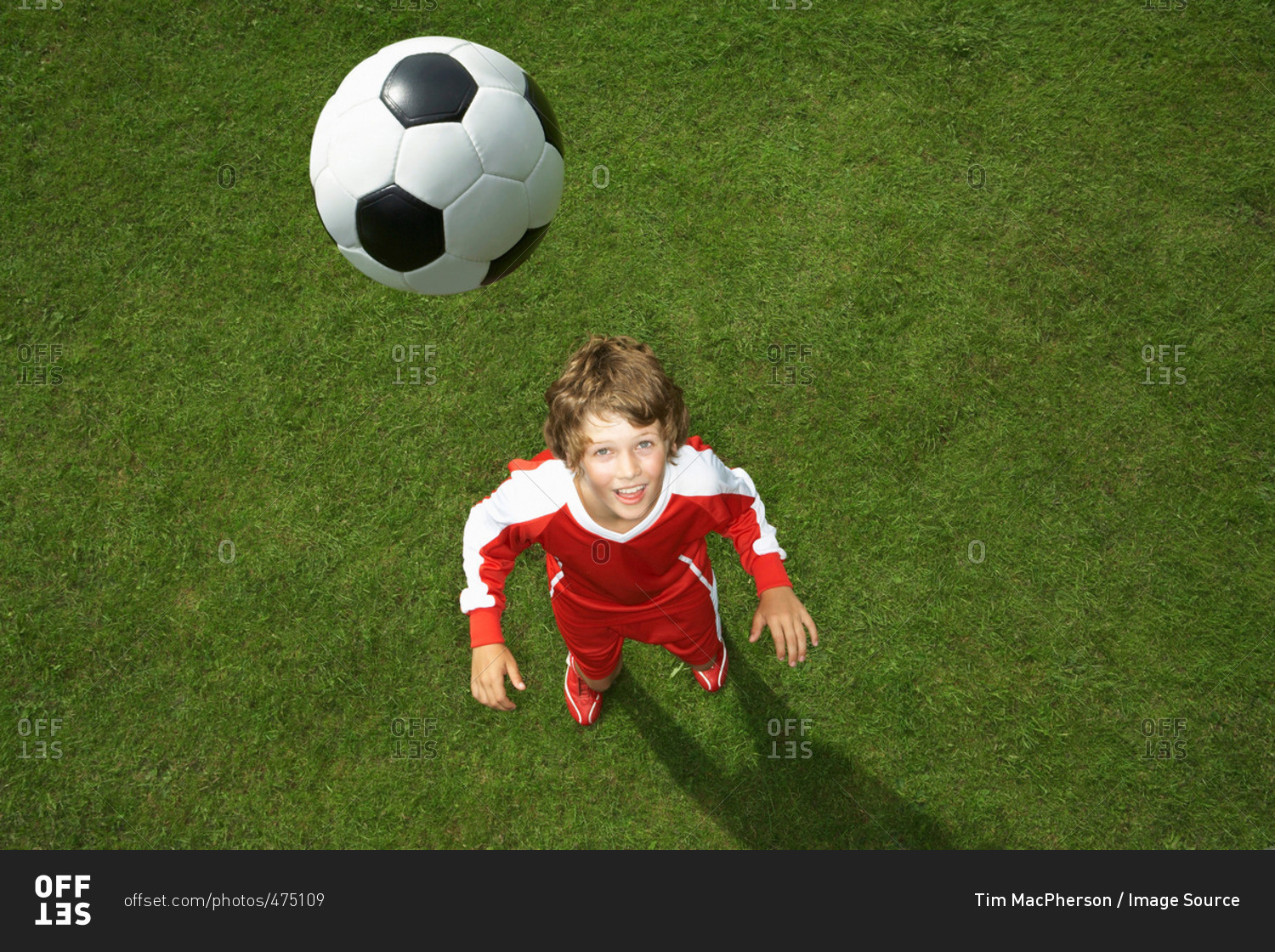 Young footballer waiting for the ball
