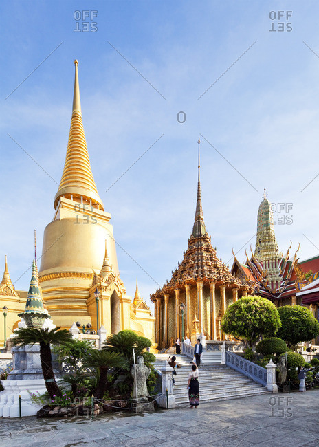 Bangkok, Thailand Central, Thailand - December 22, 2016: Grand Palace complex,  Wat Phra Kaew and Royal Palace