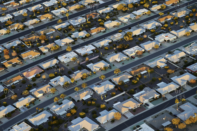 Aerial view of Sun City retirement community