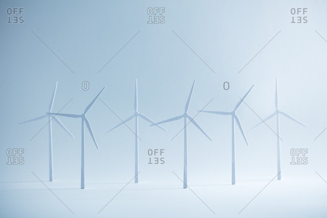 Wind turbine paper cutouts - Offset