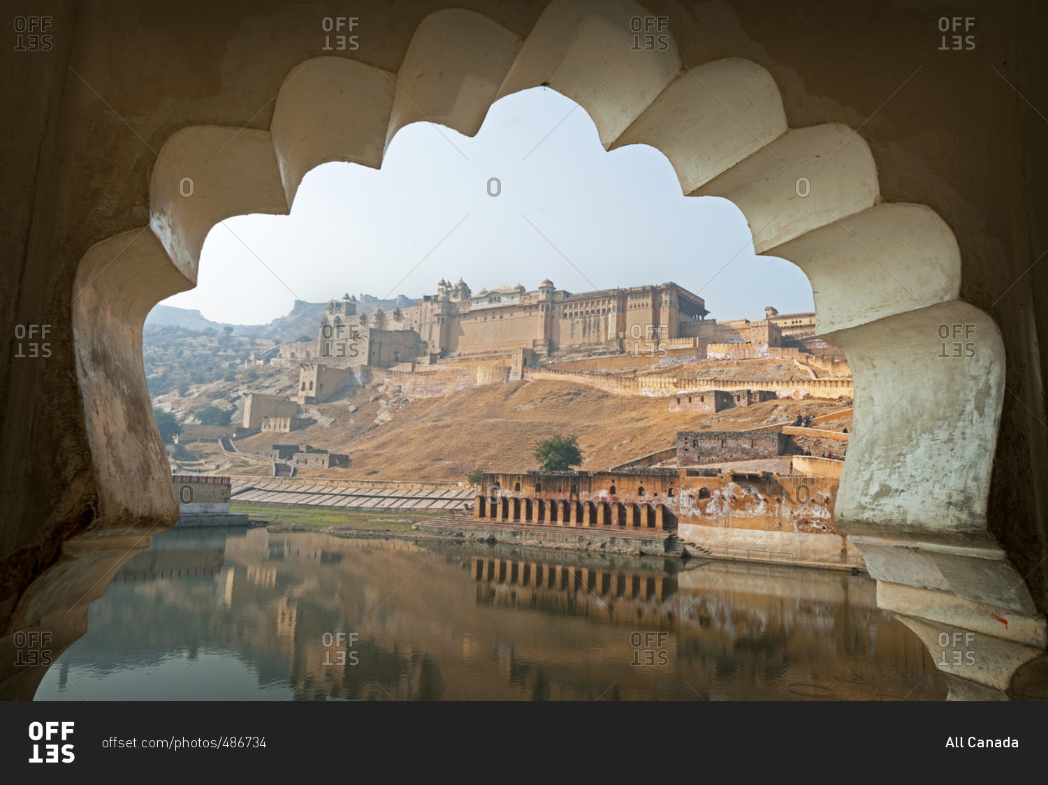 The incredible Amber Fort near Jaipur, Rajasthan State India stock