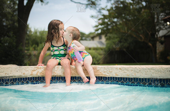 Girls Kissing In Pools