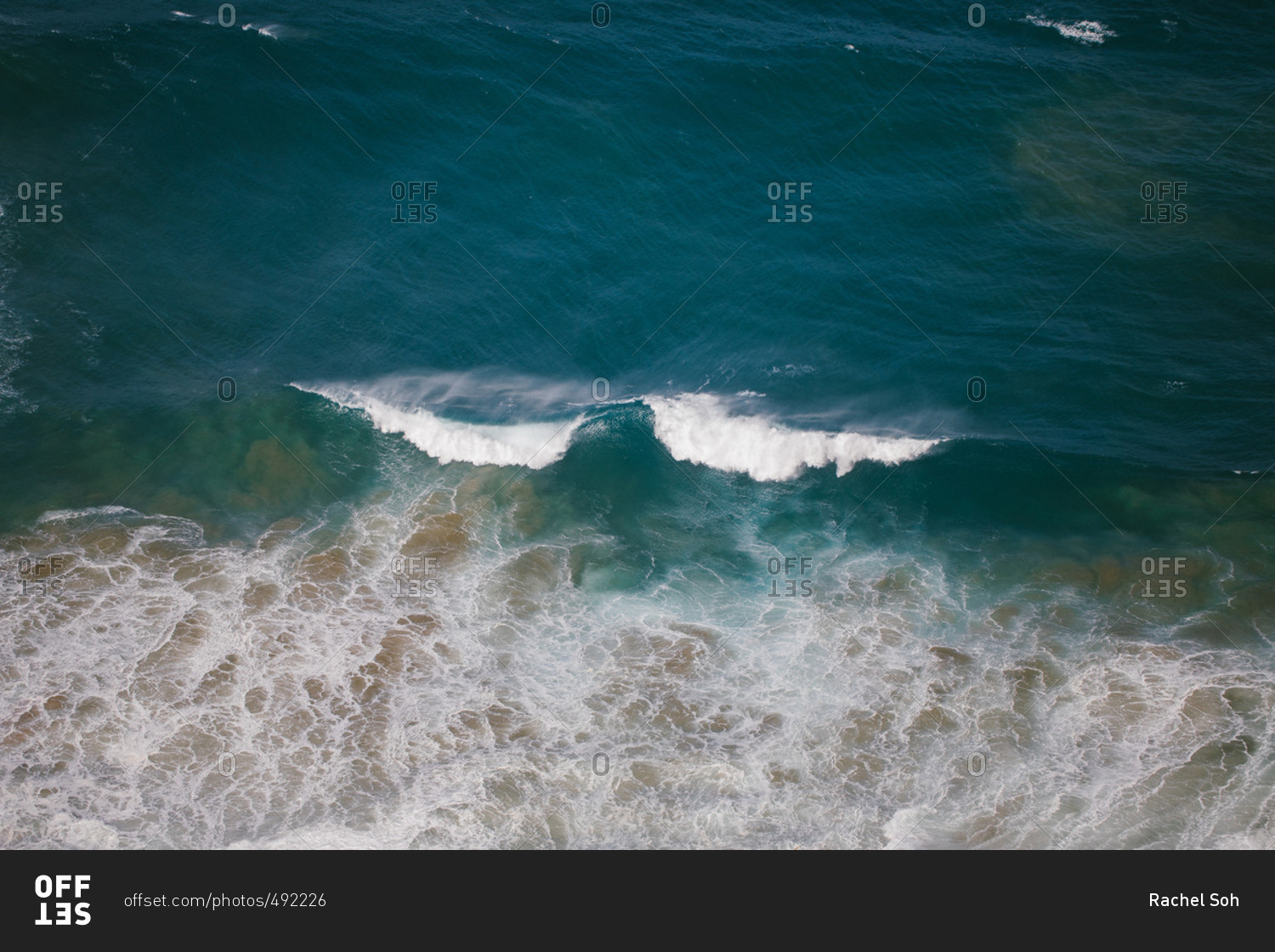 Ocean waves off a shore