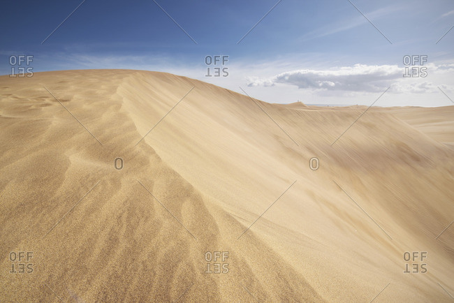 Spain- Canary Islands- Gran Canaria- sand dunes in Maspalomas