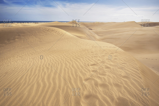 Spain- Canary Islands- Gran Canaria- sand dunes in Maspalomas