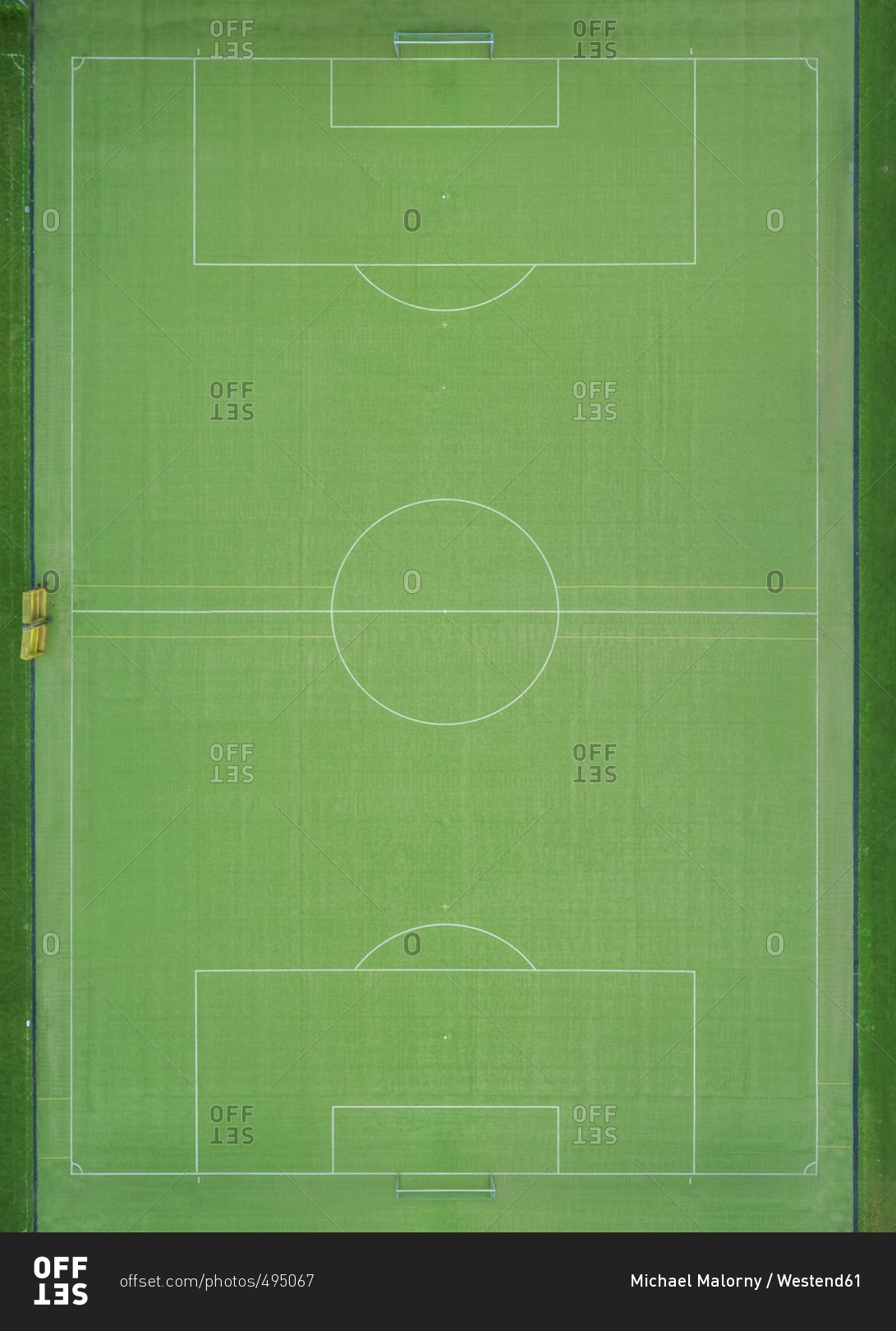 Empty football ground- top view