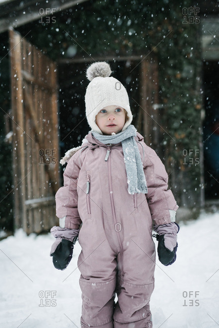 Child hot sale in snowsuit