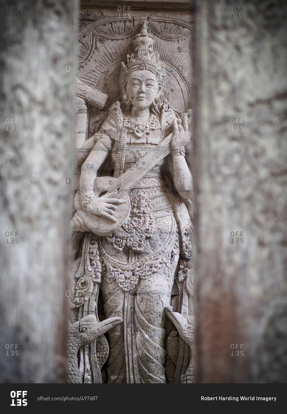 Temple carving, Ubud, Bali, Indonesia, Southeast Asia, Asia