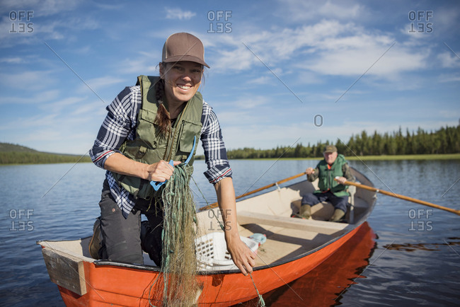 Woman fishing