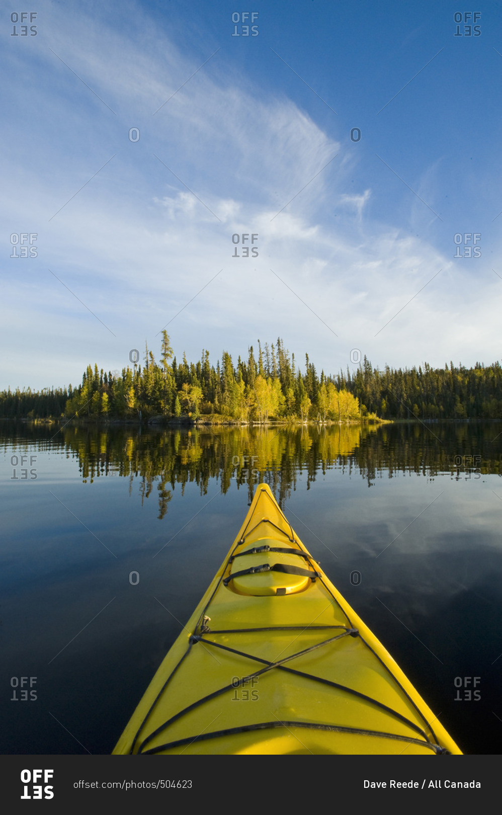 kayaking, Dickens Lake,  Northern Saskatchewan, Canada
