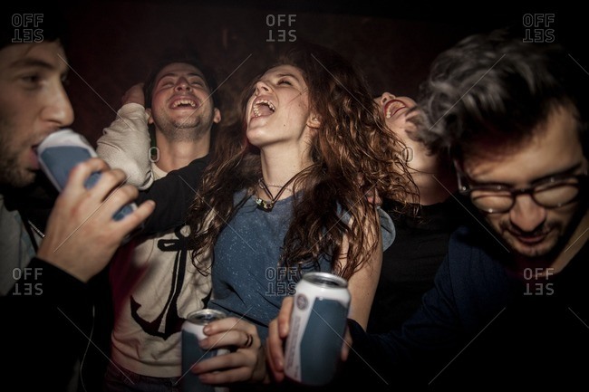 young people partying