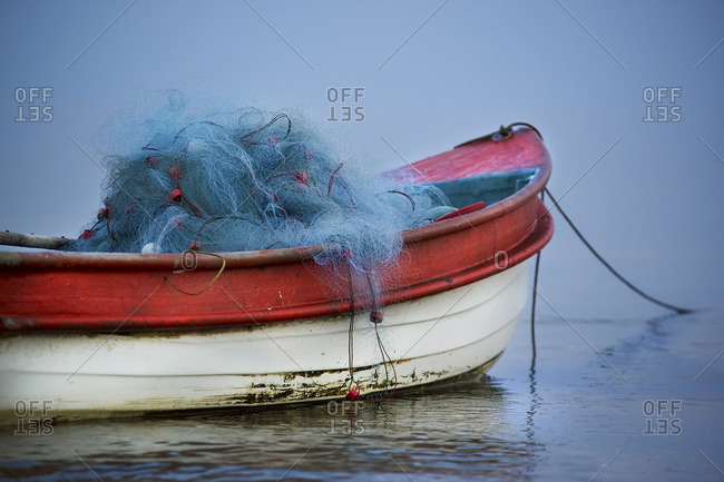 Fishing boats loaded with nets