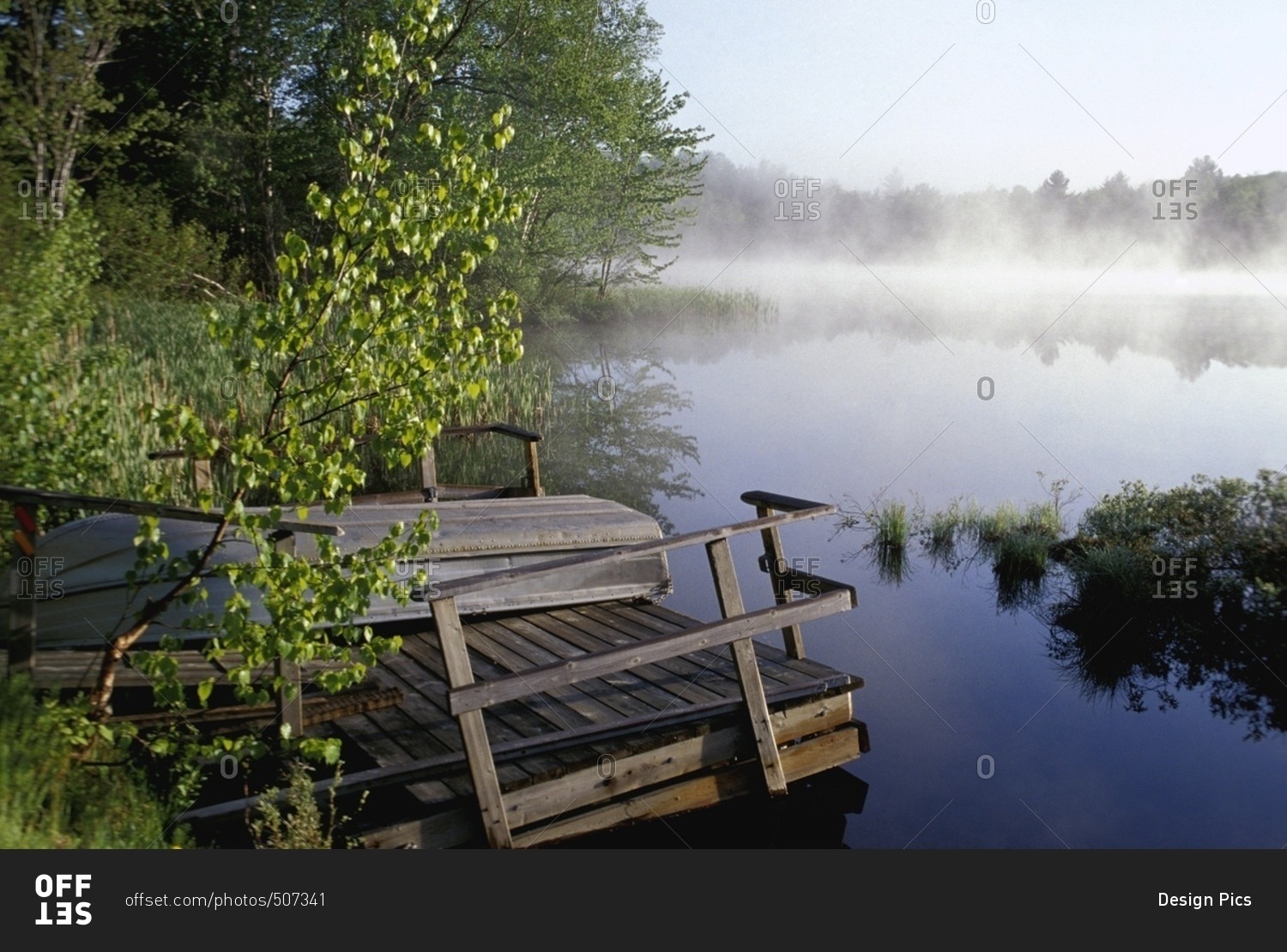 Lake Covered With Morning Mist