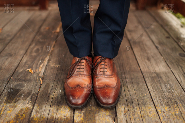 wood dress shoes