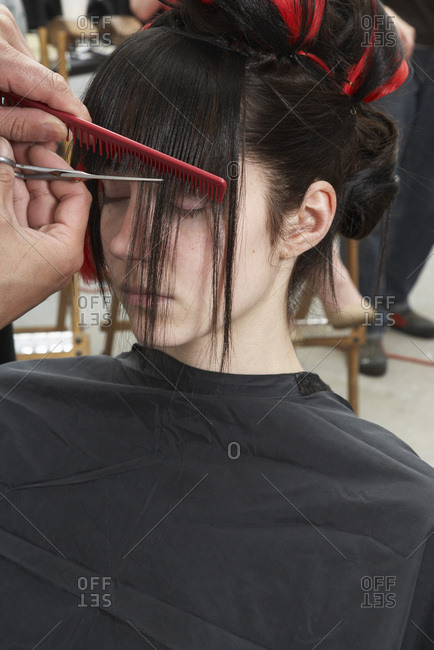 Woman Getting Haircut