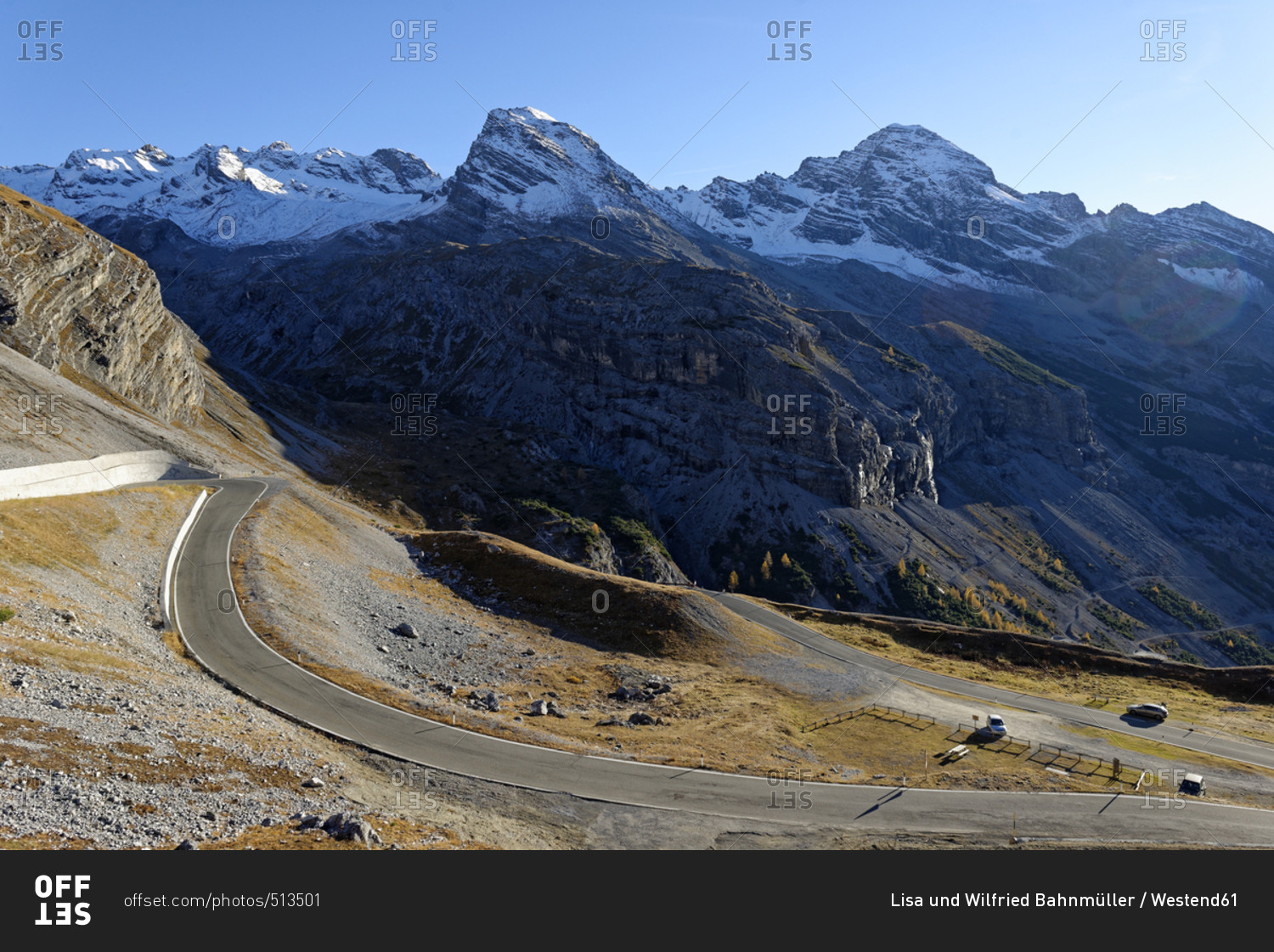 Italy- Alto Adige- Stelvio Pass mountain road