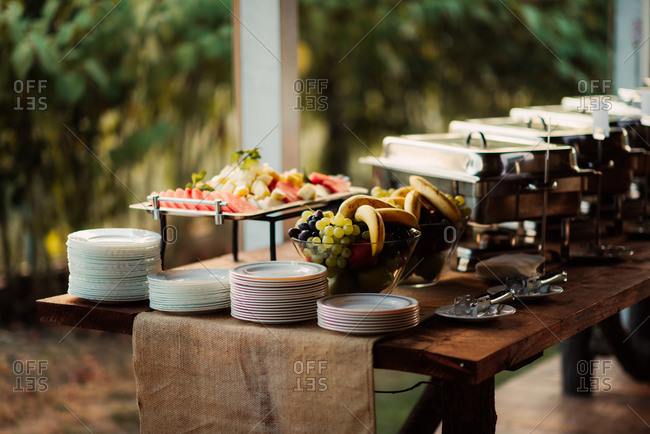 Dinner Buffet At A Wedding Reception Stock Photo Offset