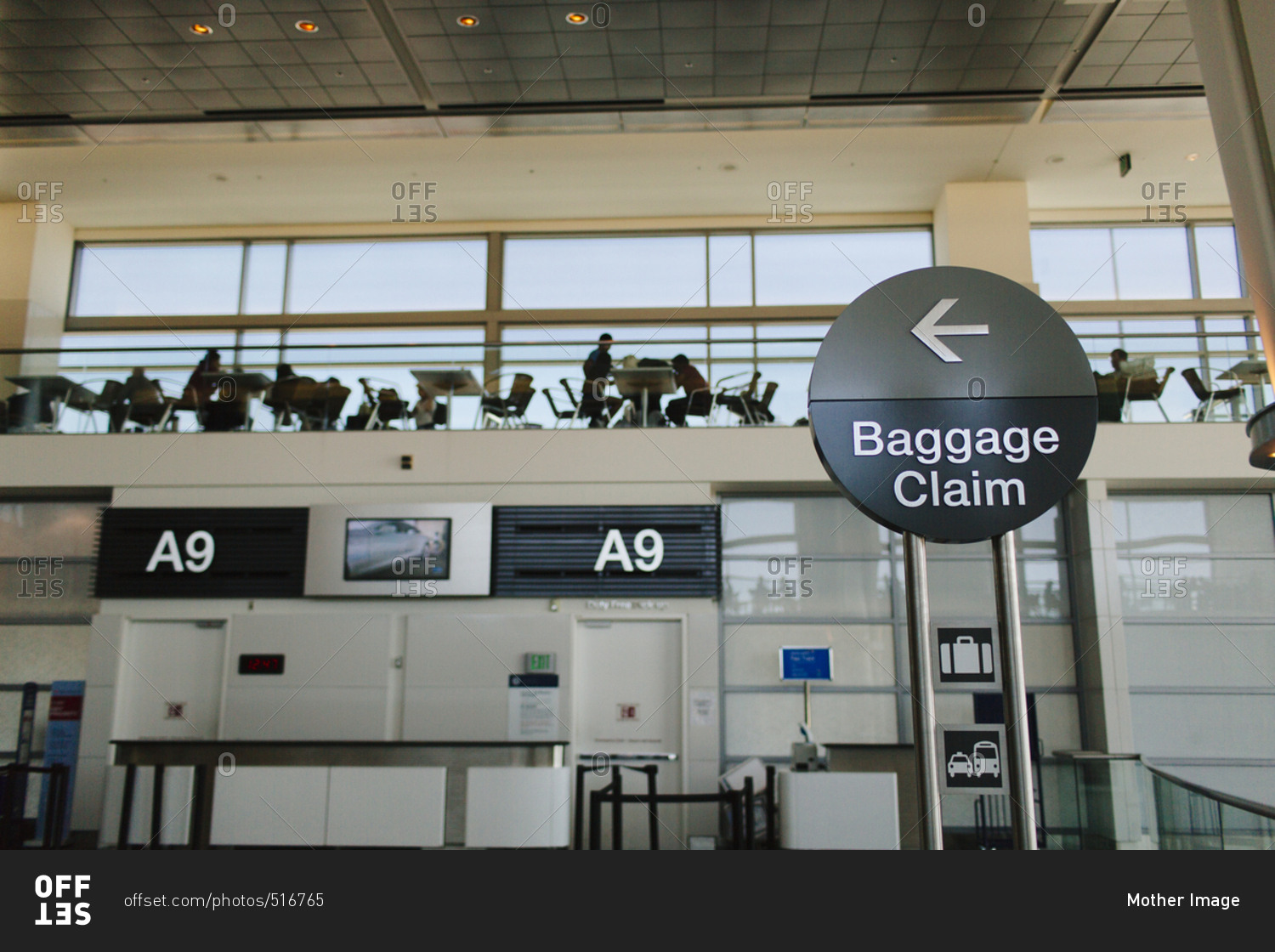 Baggage claim sign in San Francisco International Airport
