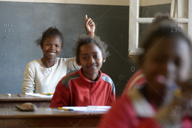 Madagascar- Pupils in Fianarantsoa elementary school