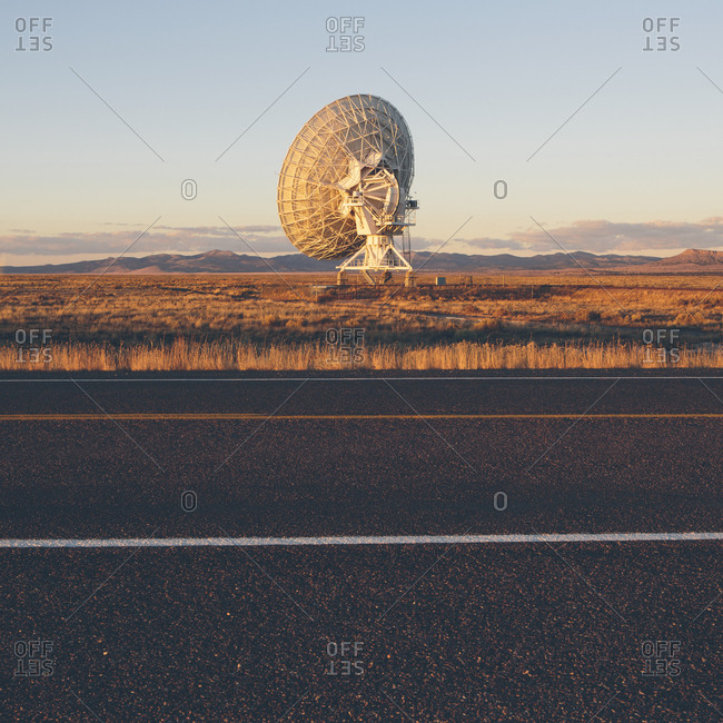 Large radio antennas, also know as The Very Large Array (VLA), used to search for extra-terrestrial intelligence (SETI)
