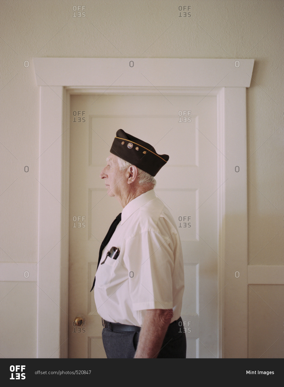 Portrait of elderly Korean war veteran