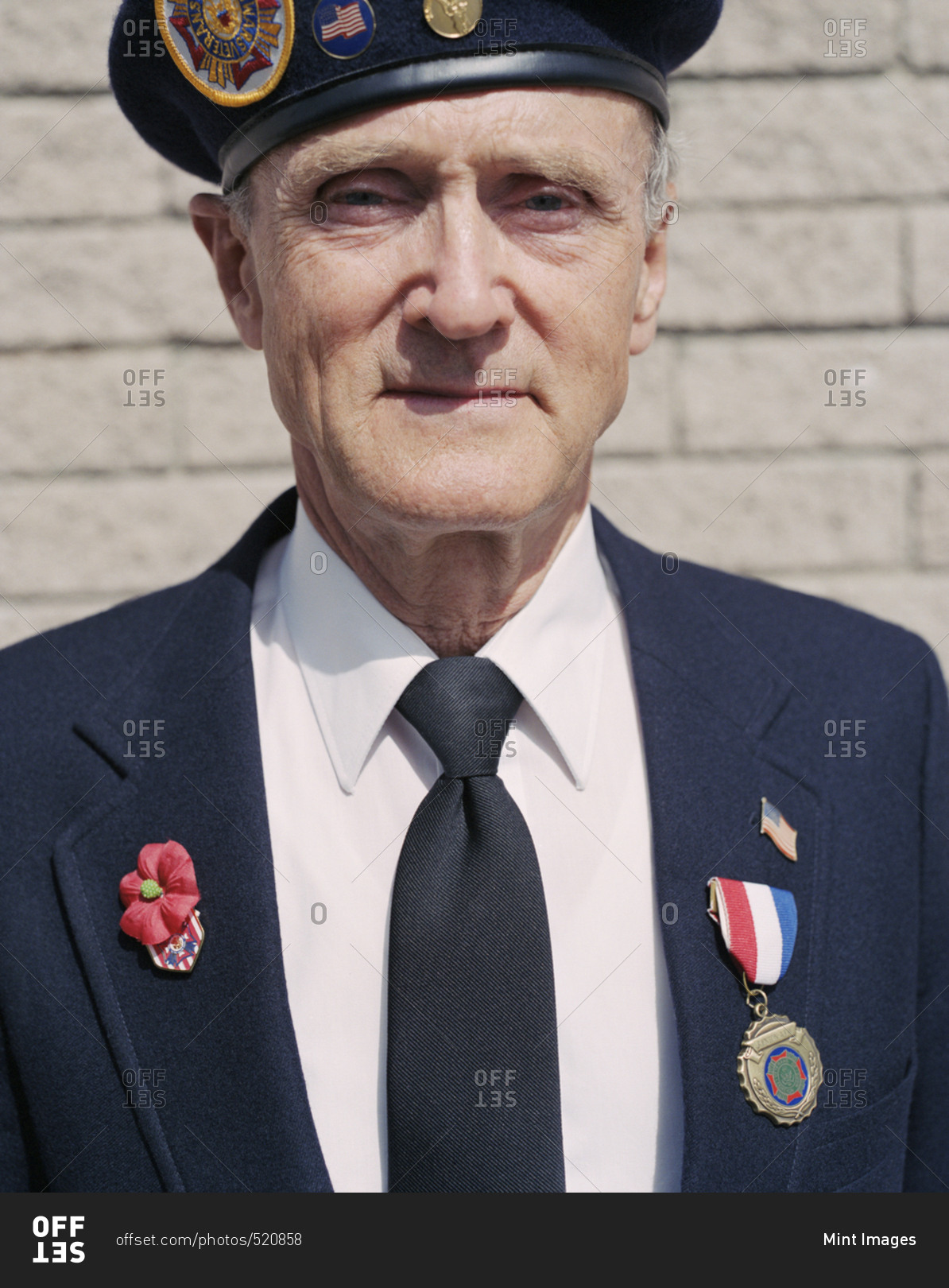 Portrait of elderly Korean War veteran