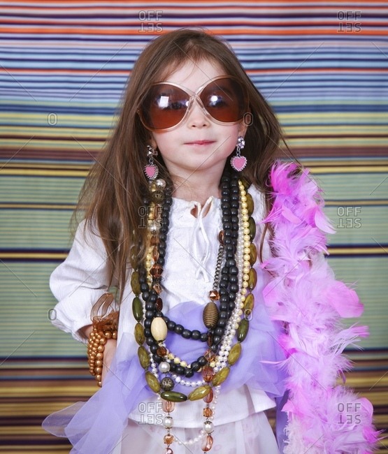 Girl In Dress Up Clothes