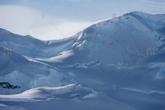 A view of the mountains surrounding Paradise Bay, Antarctica.