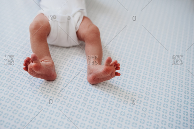 Legs and feet of a newborn baby