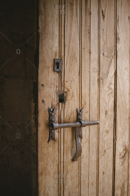 Wood Door With Key Stock Photos Offset