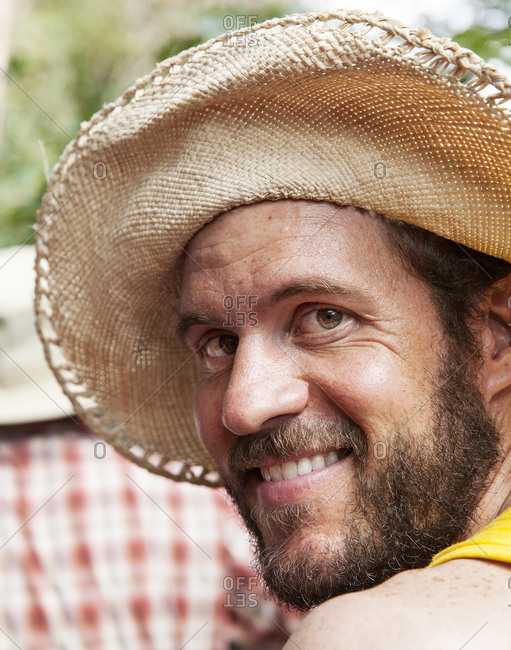 Portrait of a traveler on the Amazon in Brazil