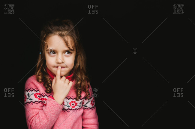 Portrait of a pensive young girl