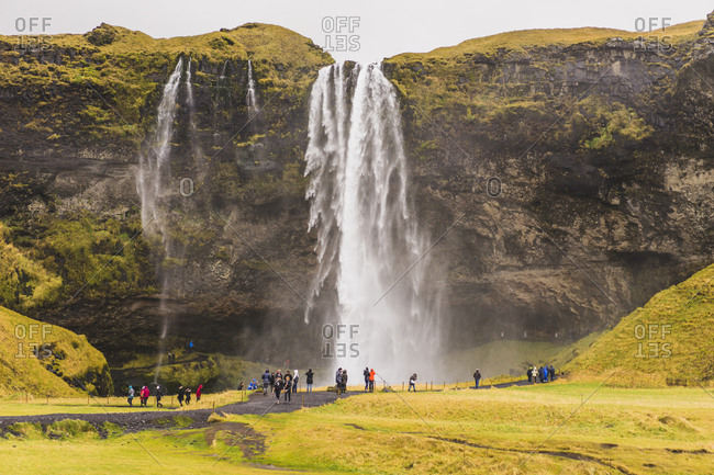 Iceland October 30 2016 Seljalandsfoss Waterfall In The