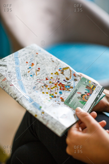 1/4/12: Traveler with map of Copenhagen in hands